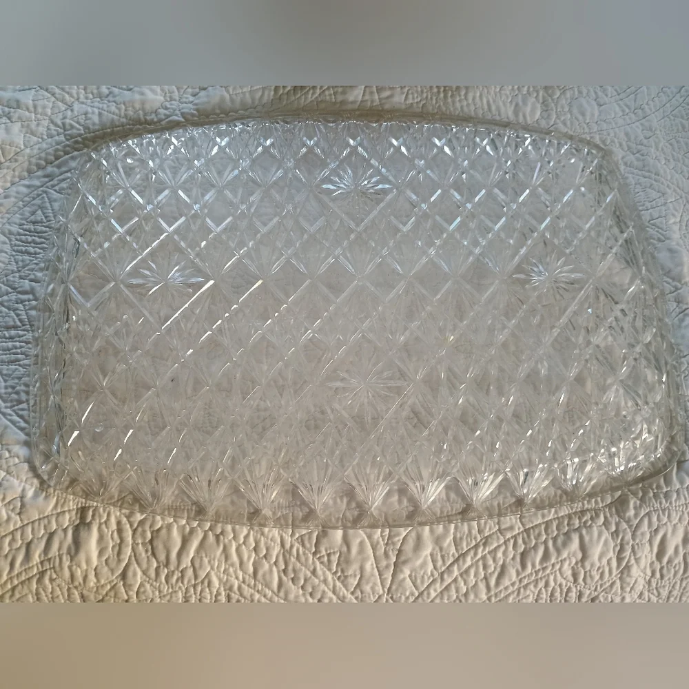 Vtg 1963 Trelawney Large Serving Tray Platter, Lucite, Atomic Starburst, 16"x22" - Picture 4 of 4